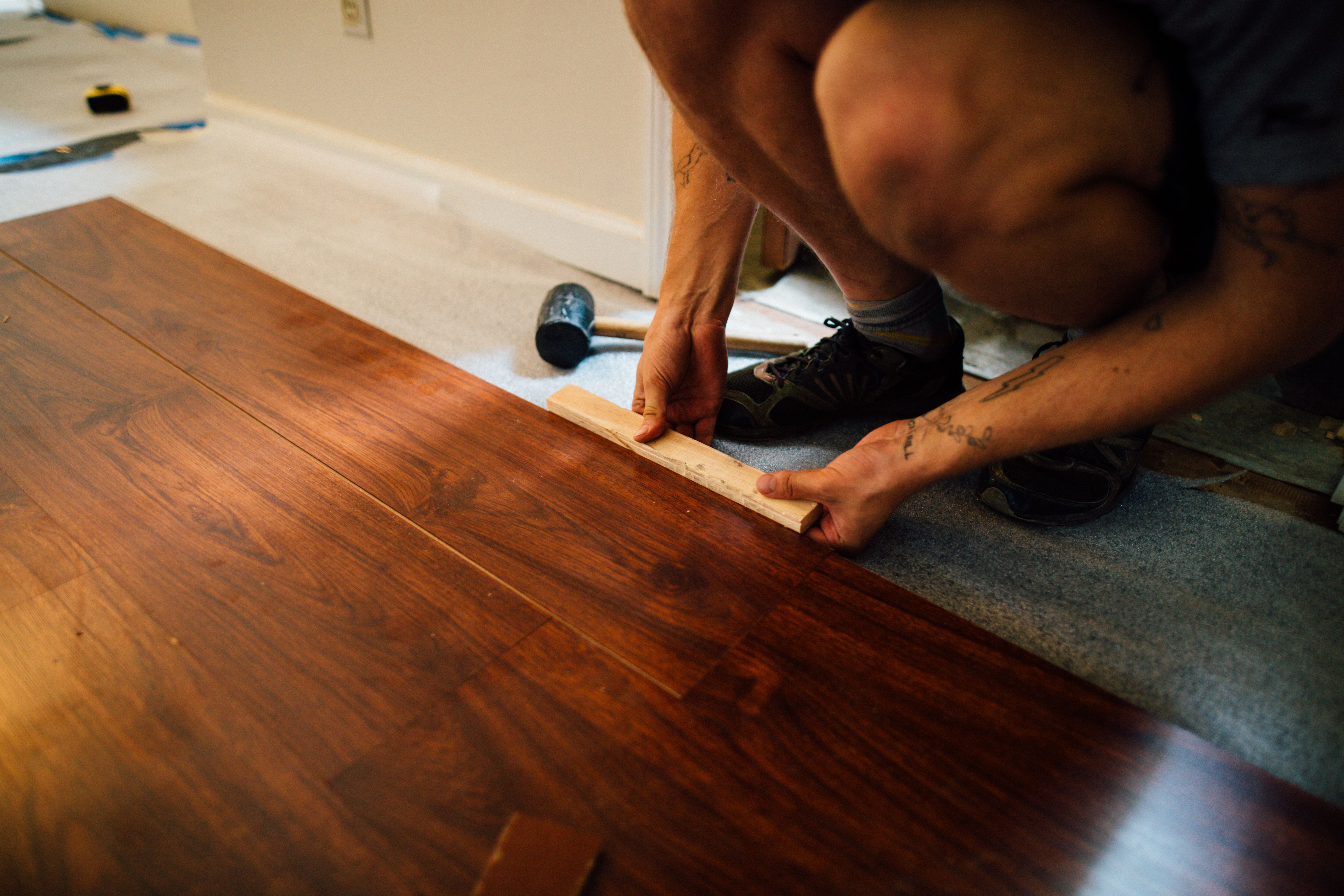 Residential flooring installation